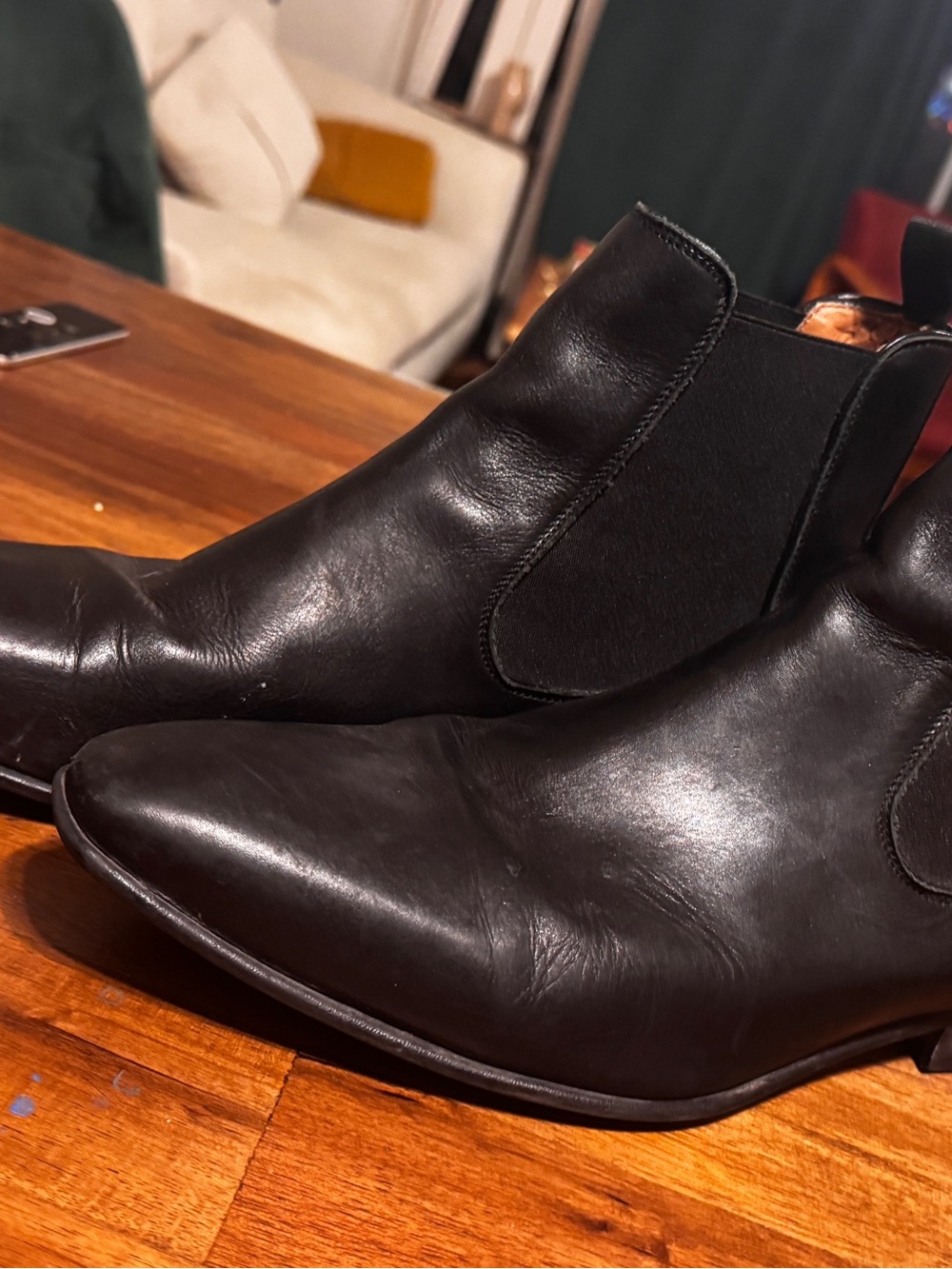 Aldo Black Leather Chukka Boots - Men's Slip-On Ankle Boot